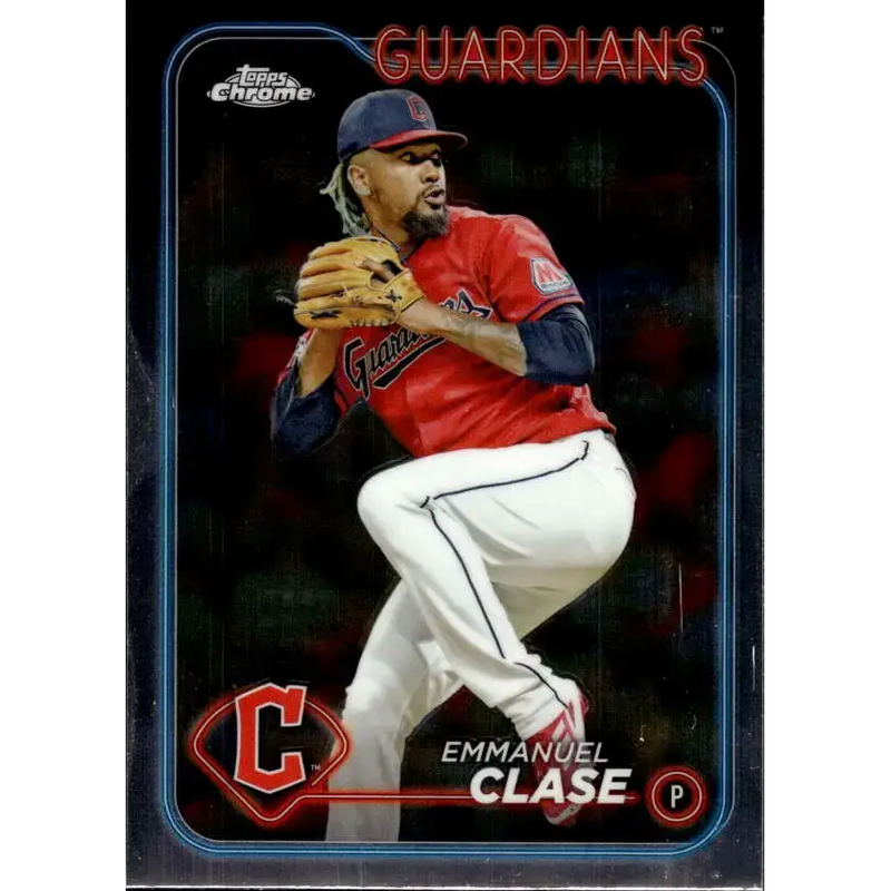 2024 Topps Chrome #166 Emmanuel Clase NM-MT Cleveland Guardians Baseball Card - Baseball Card Single