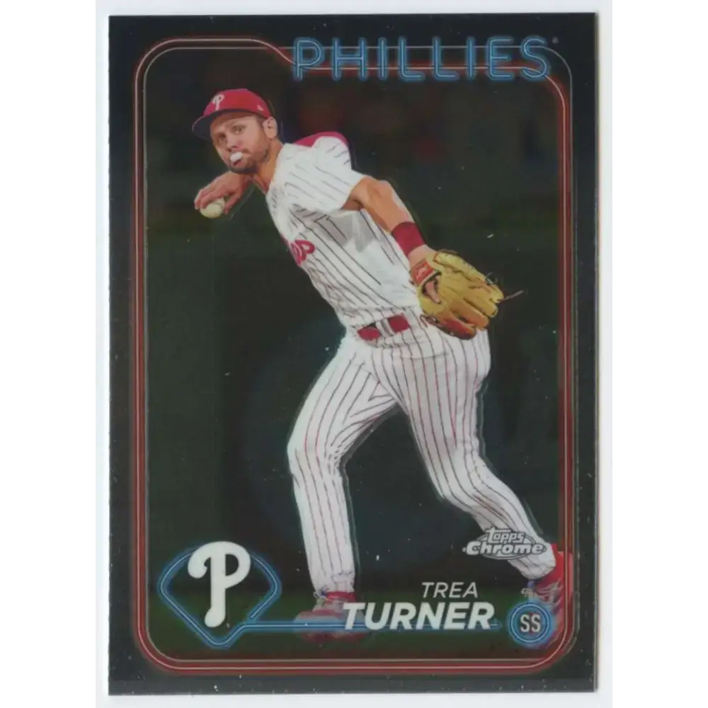 2024 Topps Chrome #169 Trea Turner NM-MT Philadelphia Phillies Baseball Card - Baseball Card Single