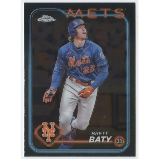 2024 Topps Chrome #17 Brett Baty NM-MT New York Mets Baseball Card - Baseball Card Single