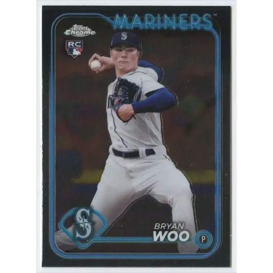 2024 Topps Chrome #172 Bryan Woo NM-MT RC Rookie Seattle Mariners Baseball Card - Baseball Card Single