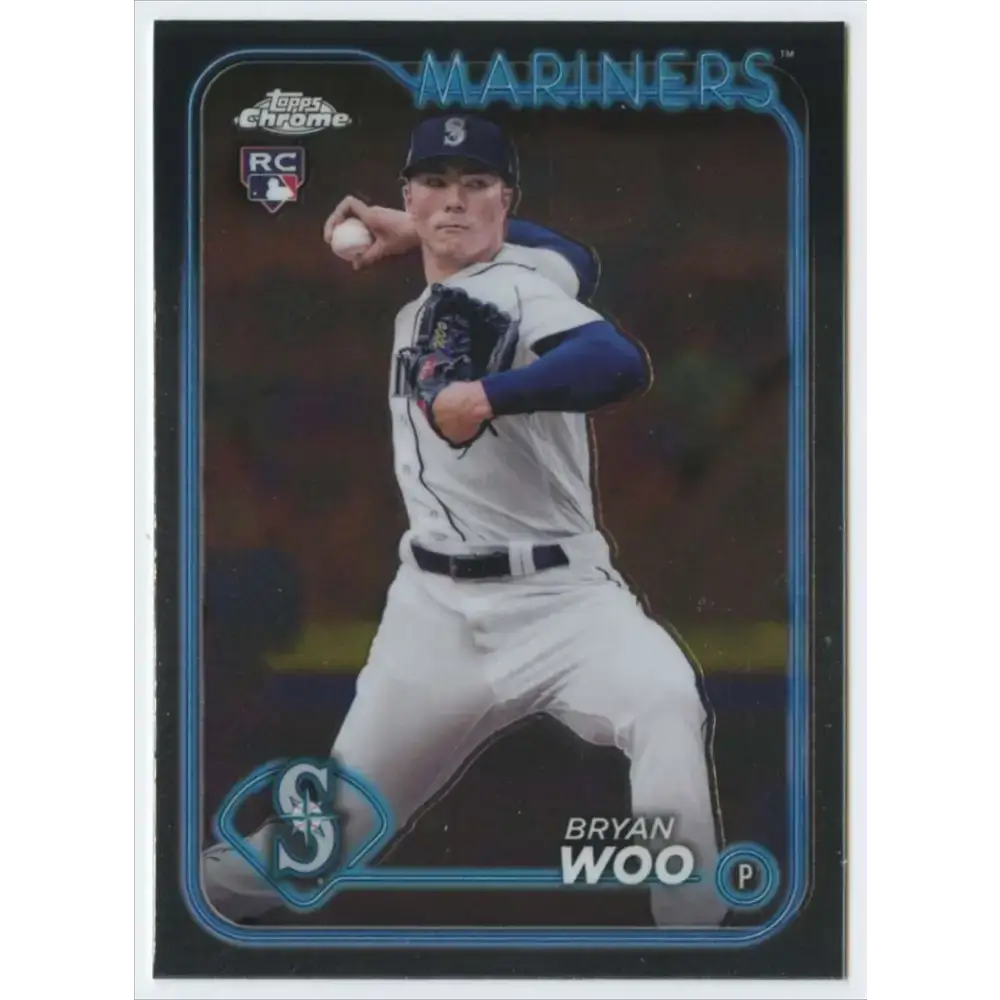 2024 Topps Chrome #172 Bryan Woo NM-MT RC Rookie Seattle Mariners Baseball Card - Baseball Card Single