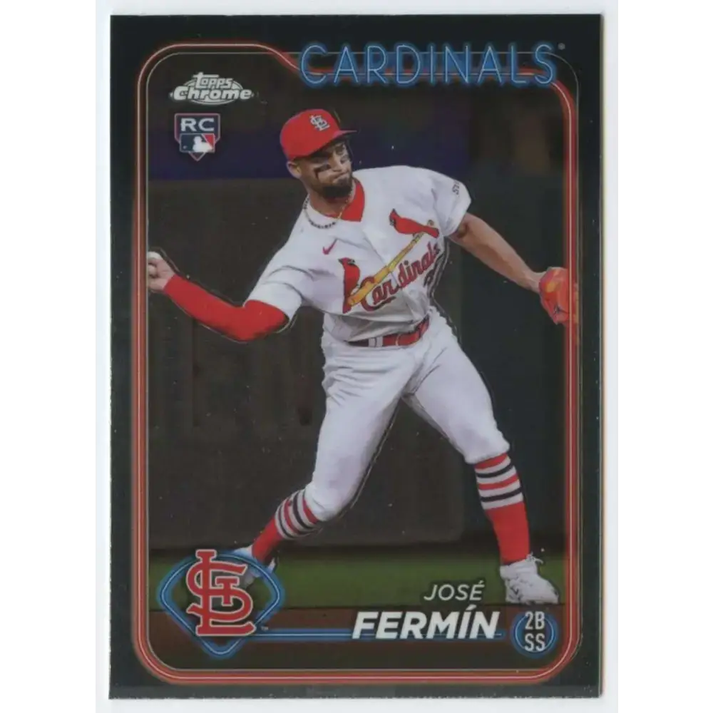 2024 Topps Chrome #175 Jose Fermin NM-MT RC Rookie St Louis Cardinals Baseball Card - Baseball Card Single
