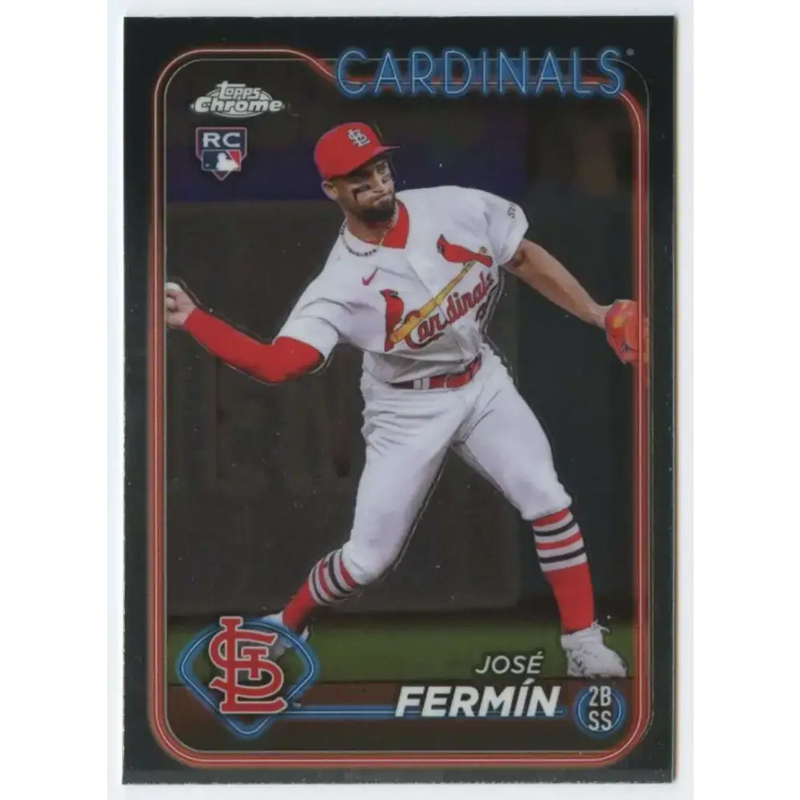 2024 Topps Chrome #175 Jose Fermin NM-MT RC Rookie St Louis Cardinals Baseball Card - Baseball Card Single