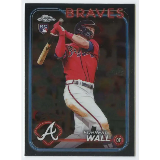 2024 Topps Chrome #176 Forrest Wall NM-MT RC Rookie Atlanta Braves Baseball Card - Baseball Card Single