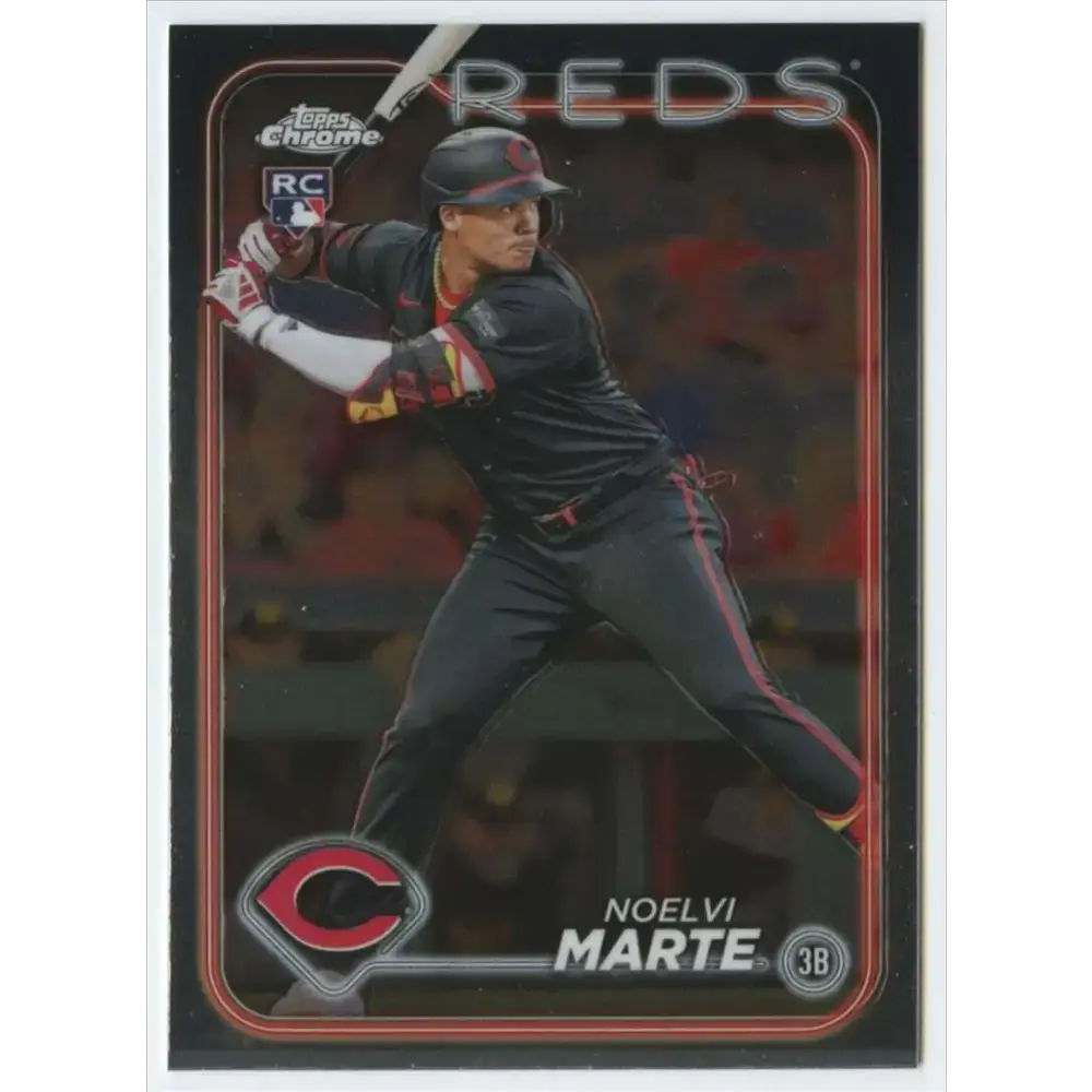 2024 Topps Chrome #177 Noelvi Marte NM-MT RC Rookie Cincinnati Reds Baseball Card - Baseball Card Single