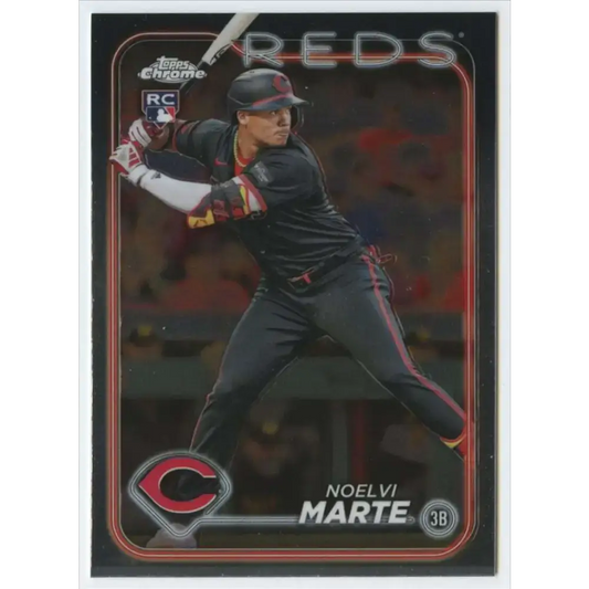 2024 Topps Chrome #177 Noelvi Marte NM-MT RC Rookie Cincinnati Reds Baseball Card - Baseball Card Single