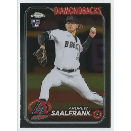 2024 Topps Chrome #178 Andrew Saalfrank NM-MT RC Rookie Arizona Diamondbacks Baseball Card - Baseball Card Single