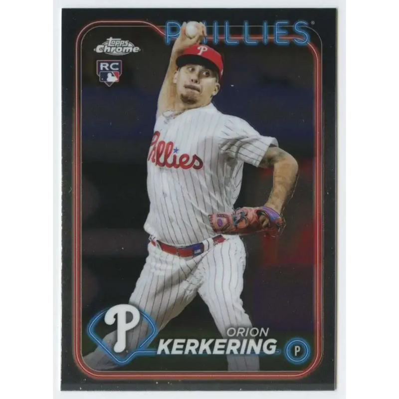 2024 Topps Chrome #180 Orion Kerkering NM-MT RC Rookie Philadelphia Phillies Baseball Card - Baseball Card Single
