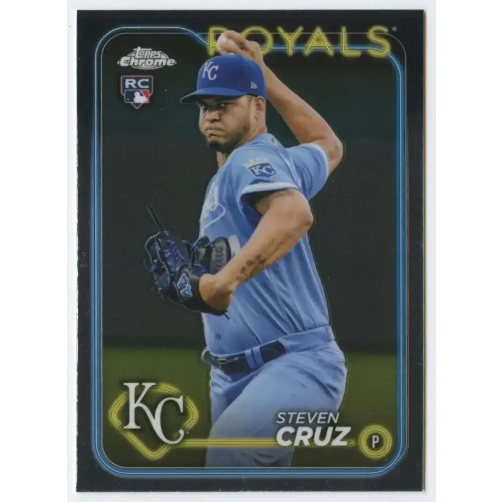 2024 Topps Chrome #187 Steven Cruz NM-MT RC Rookie Kansas City Royals Baseball Card - Baseball Card Single