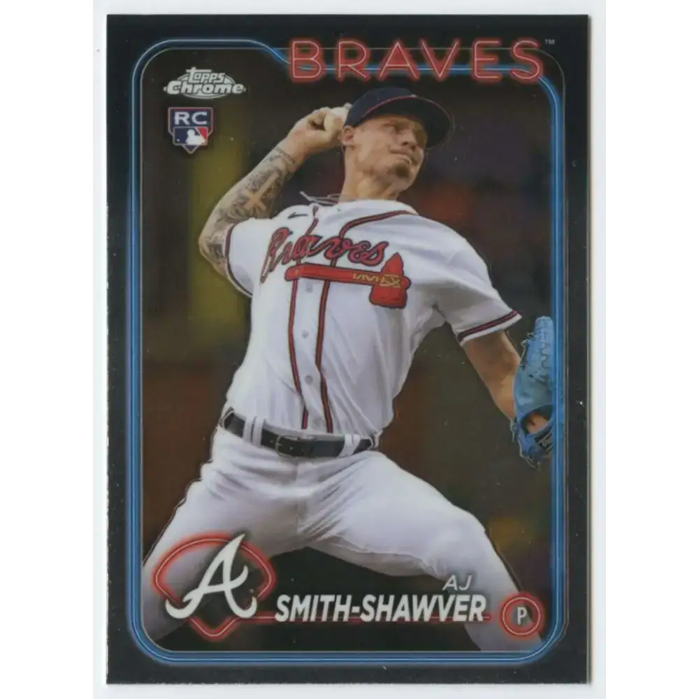 2024 Topps Chrome #19 AJ Smith-Shawver NM-MT RC Rookie Atlanta Braves Baseball Card - Baseball Card Single