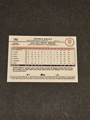 2024 Topps Chrome #194 Patrick Bailey X-Fractors - Baseball Card Single