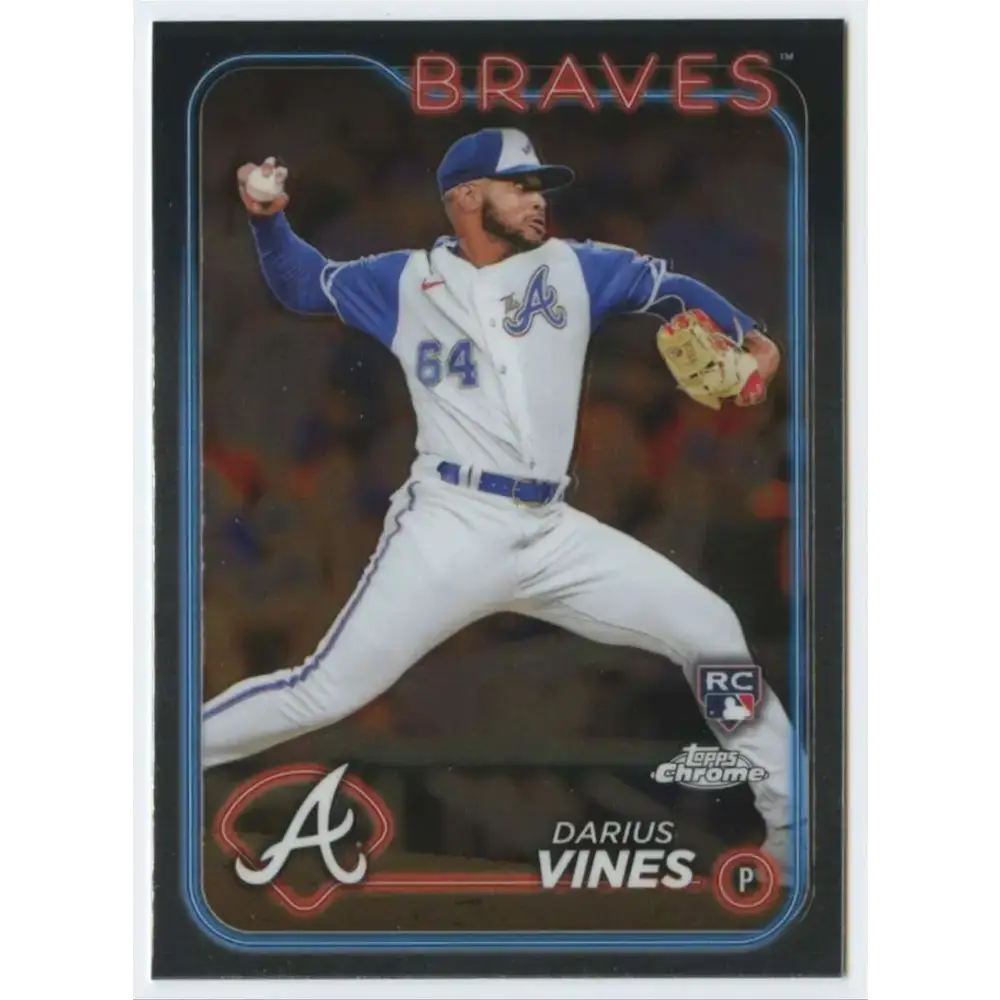 2024 Topps Chrome #197 Darius Vines NM-MT RC Rookie Atlanta Braves Baseball Card - Baseball Card Single
