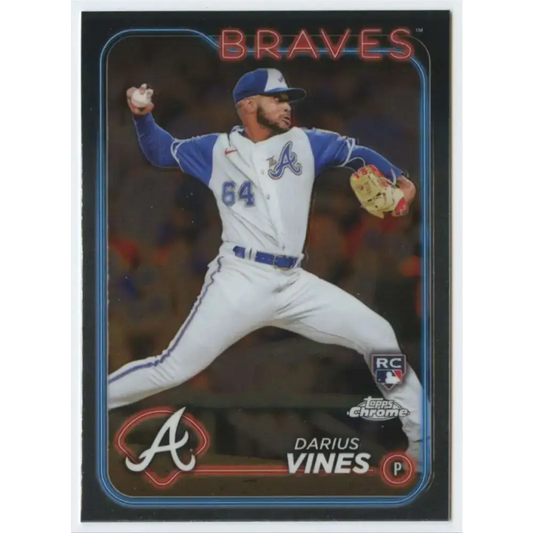 2024 Topps Chrome #197 Darius Vines NM-MT RC Rookie Atlanta Braves Baseball Card - Baseball Card Single