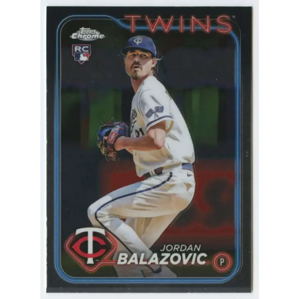 2024 Topps Chrome #198 Jordan Balazovic NM-MT RC Rookie Minnesota Twins Baseball Card - Baseball Card Single
