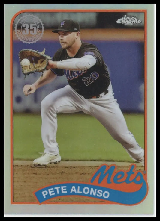 2024 Topps Chrome - 1989 35th Anniversary Pete Alonso 89CB-8 New York Mets NM - Baseball Card Single