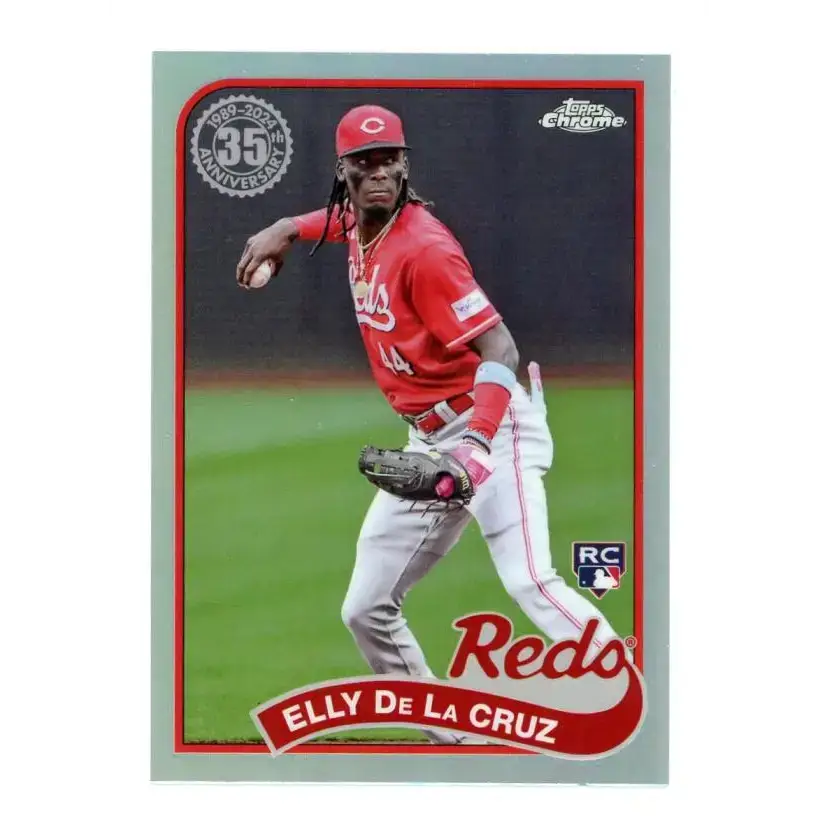 2024 Topps Chrome 1989 Baseball Refractor #89CB-11 Elly De La Cruz NM-MT Cincinnati Reds Baseball Card - Baseball Card