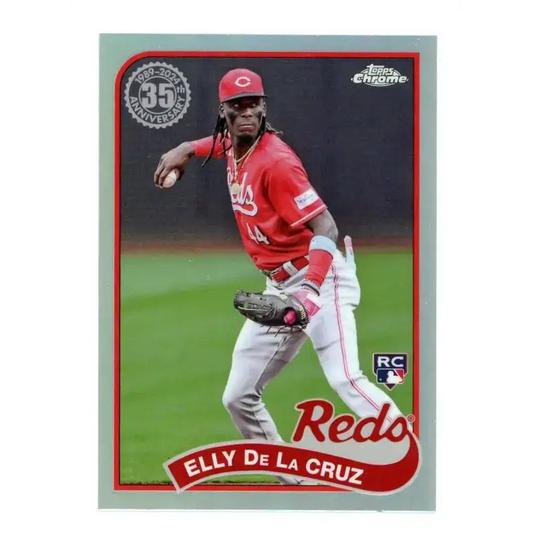 2024 Topps Chrome 1989 Baseball Refractor #89CB-11 Elly De La Cruz NM-MT Cincinnati Reds Baseball Card - Baseball Card