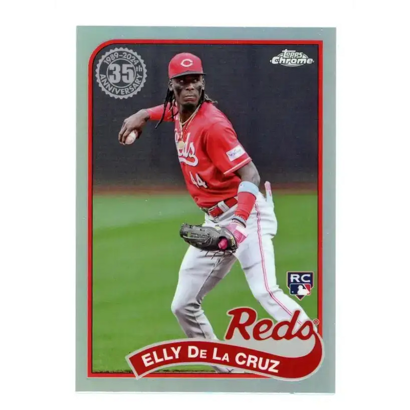 2024 Topps Chrome 1989 Baseball Refractor #89CB-11 Elly De La Cruz NM-MT Cincinnati Reds Baseball Card - Baseball Card