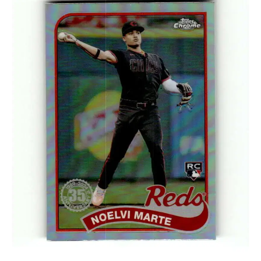 2024 Topps Chrome 1989 Baseball Refractor #89CB-16 Noelvi Marte NM-MT Cincinnati Reds Baseball Card - Baseball Card