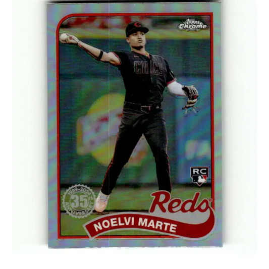 2024 Topps Chrome 1989 Baseball Refractor #89CB-16 Noelvi Marte NM-MT Cincinnati Reds Baseball Card - Baseball Card