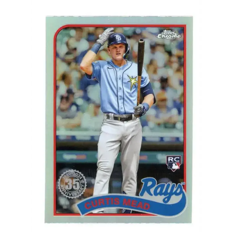 2024 Topps Chrome 1989 Baseball Refractor #89CB-20 Curtis Mead NM-MT Tampa Bay Rays Baseball Card - Baseball Card Single