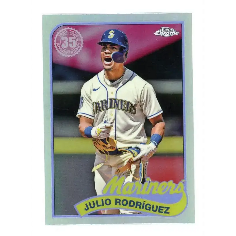 2024 Topps Chrome 1989 Baseball Refractor #89CB-6 Julio Rodriguez NM-MT Seattle Mariners Baseball Card - Baseball Card