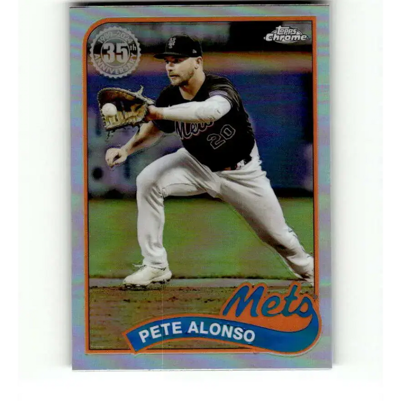 2024 Topps Chrome 1989 Baseball Refractor #89CB-8 Pete Alonso NM-MT New York Mets Baseball Card - Baseball Card Single
