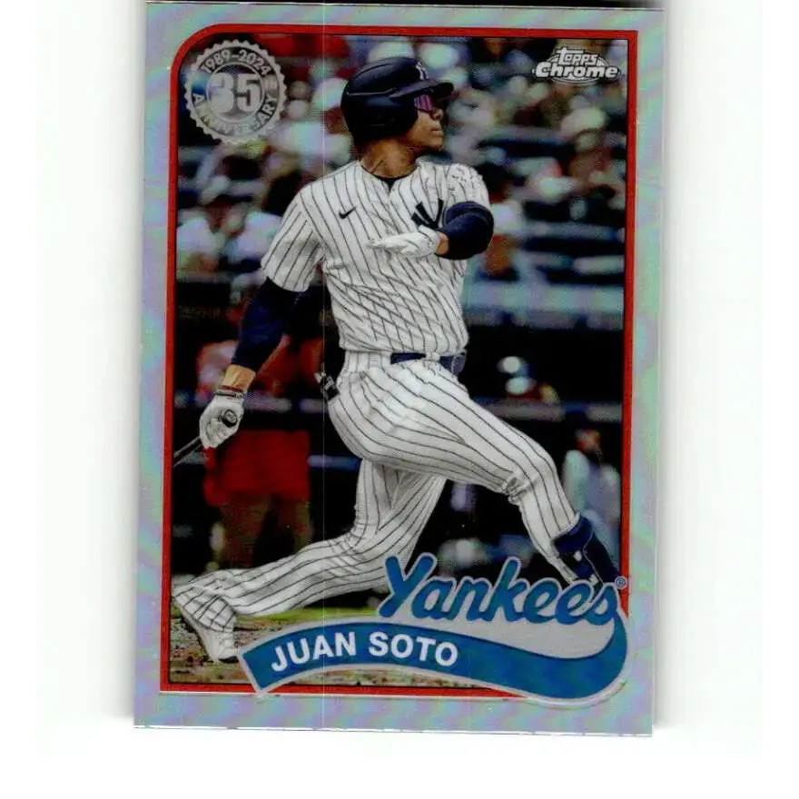 2024 Topps Chrome 1989 Baseball Refractor #89CB-9 Juan Soto NM-MT New York Yankees Baseball Card - Baseball Card Single