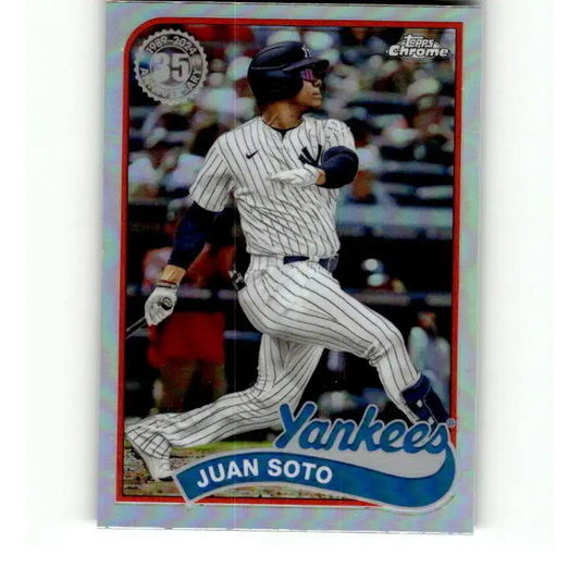 2024 Topps Chrome 1989 Baseball Refractor #89CB-9 Juan Soto NM-MT New York Yankees Baseball Card - Baseball Card Single