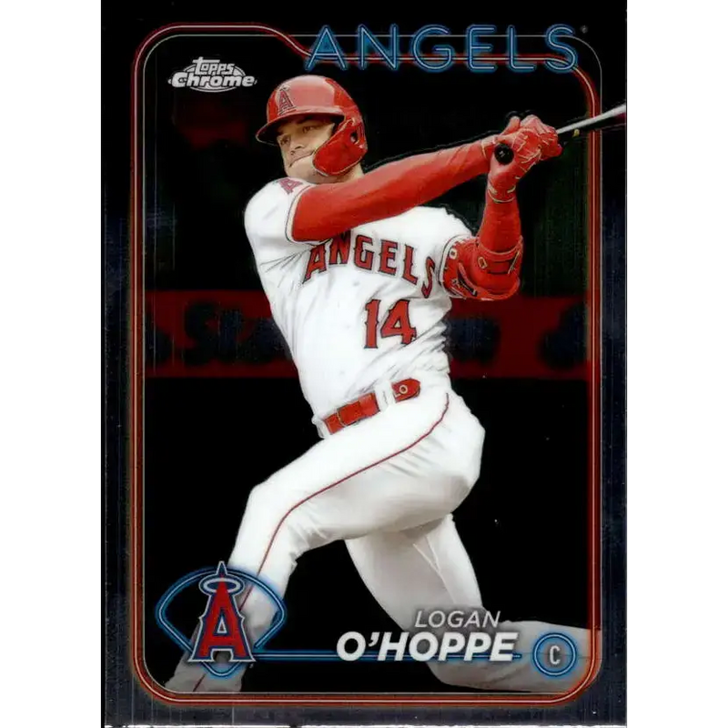 2024 Topps Chrome #199 Logan O’Hoppe NM-MT Los Angeles Angels Baseball Card - Baseball Card Single