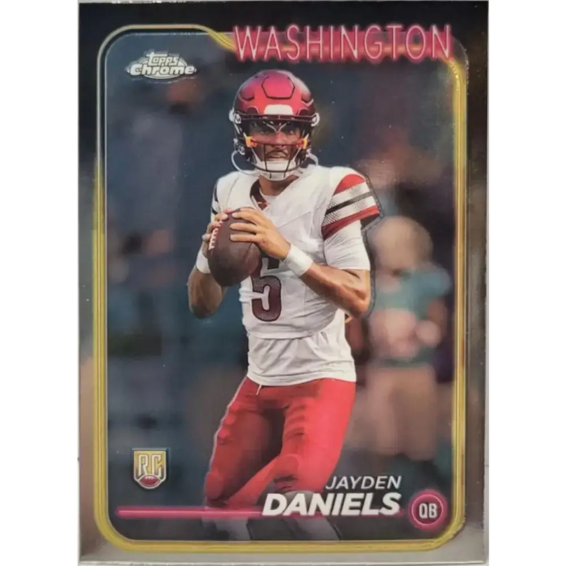 2024 Topps Chrome #201 Jayden Daniels NM-MT RC Rookie Washington Commanders Football Card - Football Card Single