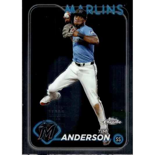 2024 Topps Chrome #204 Tim Anderson NM-MT Miami Marlins Baseball Card - Baseball Card Single