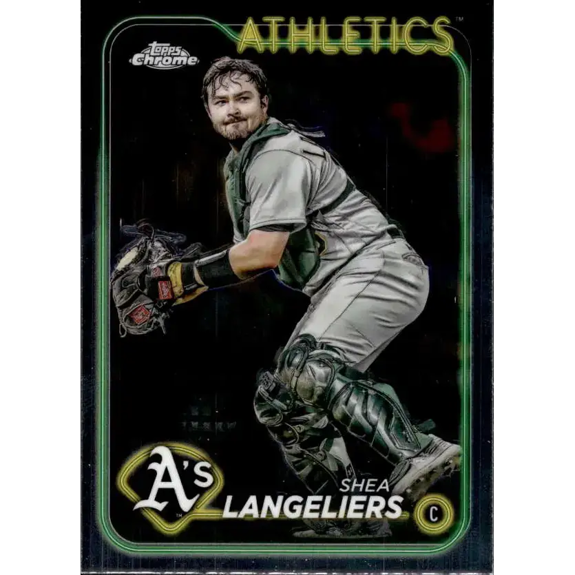 2024 Topps Chrome #205 Shea Langeliers NM-MT Oakland Athletics Baseball Card - Baseball Card Single