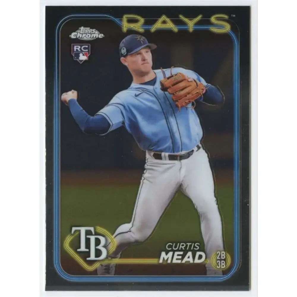 2024 Topps Chrome #209 Curtis Mead NM-MT RC Rookie Tampa Bay Rays Baseball Card - Baseball Card Single