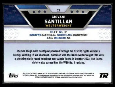 2024 Topps Chrome #21 Giovani Santillan Shimmer Refractor - Baseball Card Single