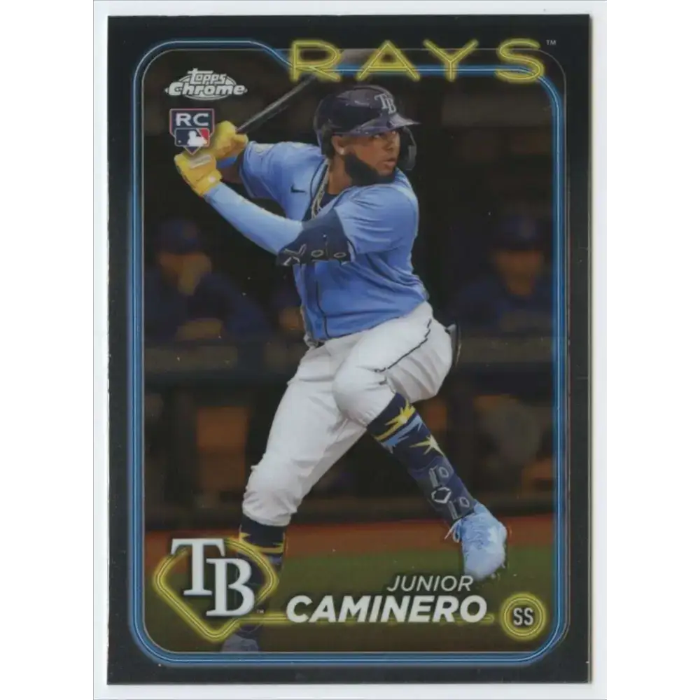 2024 Topps Chrome #213 Junior Caminero NM-MT RC Rookie Tampa Bay Rays Baseball Card - Baseball Card Single