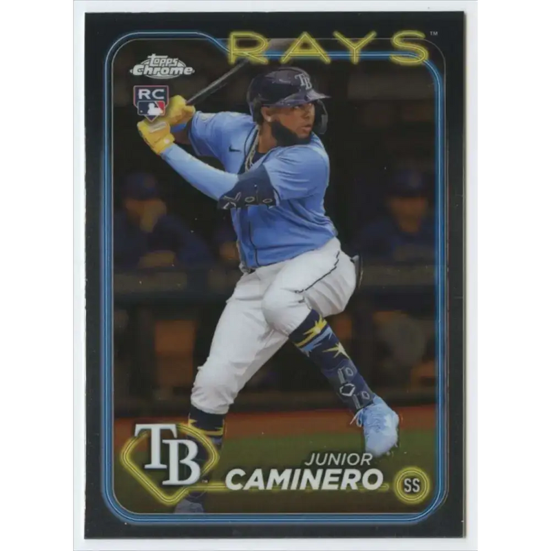 2024 Topps Chrome #213 Junior Caminero NM-MT RC Rookie Tampa Bay Rays Baseball Card - Baseball Card Single