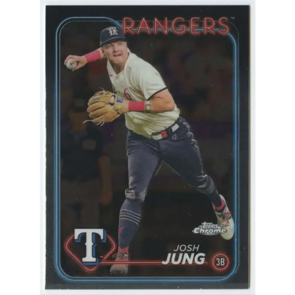2024 Topps Chrome #214 Josh Jung NM-MT Texas Rangers Baseball Card - Baseball Card Single
