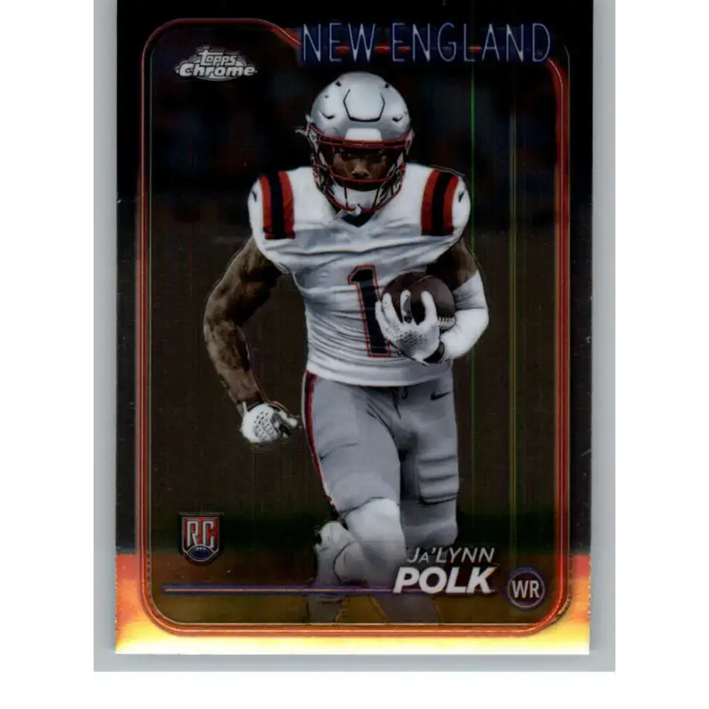 2024 Topps Chrome #220 Ja’Lynn Polk NM-MT RC Rookie New England Patriots Football Card - Football Card Single