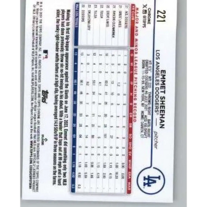 2024 Topps Chrome #221 Emmet Sheehan NM-MT RC Rookie Los Angeles Dodgers Baseball Card