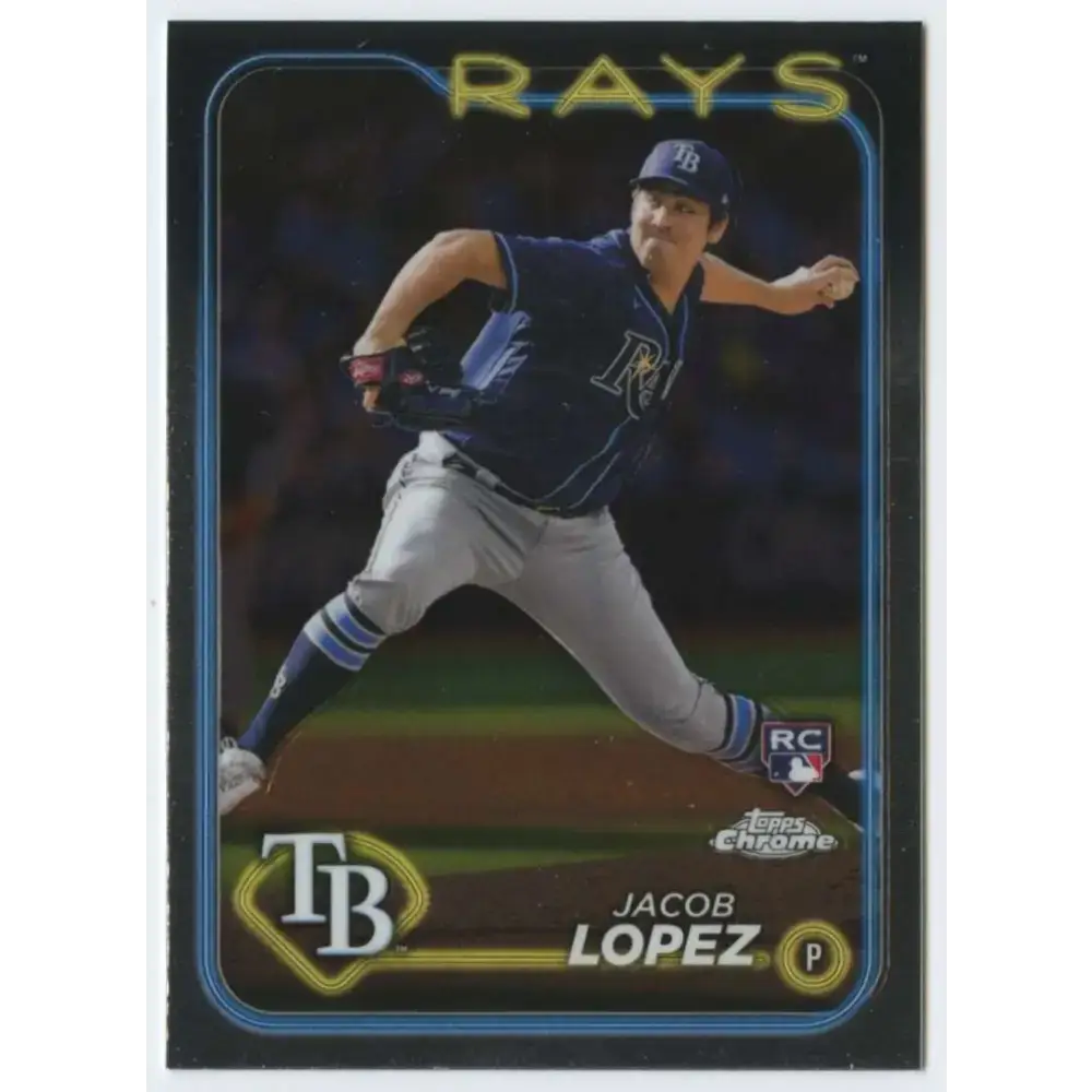 2024 Topps Chrome #225 Jacob Lopez NM-MT RC Rookie Tampa Bay Rays Baseball Card - Baseball Card Single