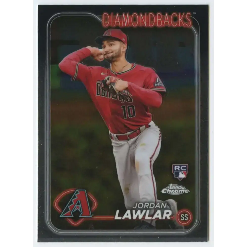 2024 Topps Chrome #229 Jordan Lawlar NM-MT RC Rookie Arizona Diamondbacks Baseball Card - Baseball Card Single