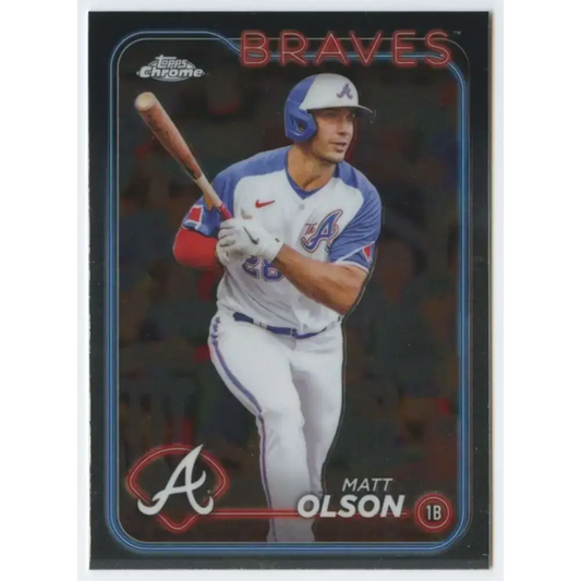 2024 Topps Chrome #23 Matt Olson NM-MT Atlanta Braves Baseball Card - Baseball Card Single