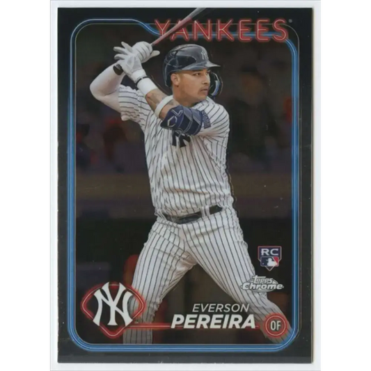 2024 Topps Chrome #238 Everson Pereira NM-MT RC Rookie New York Yankees Baseball Card - Baseball Card Single