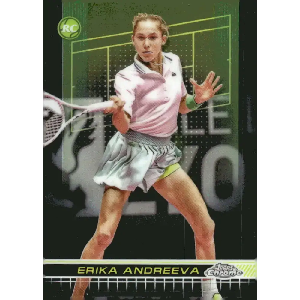 2024 Topps Chrome #24 Erika Andreeva EX Excellent RC Rookie Tennis Card - Tennis Card Single