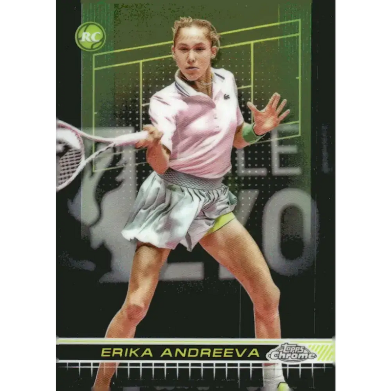 2024 Topps Chrome #24 Erika Andreeva EX Excellent RC Rookie Tennis Card - Tennis Card Single