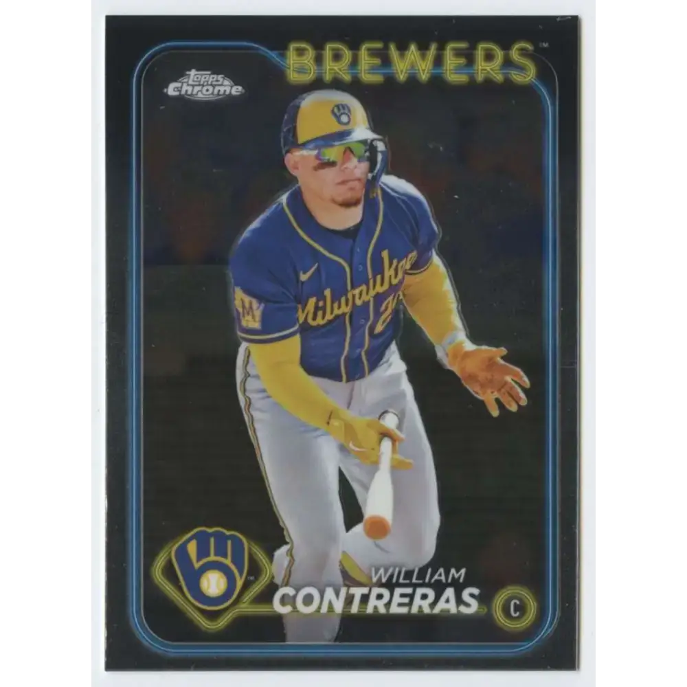 2024 Topps Chrome #24 William Contreras NM-MT Milwaukee Brewers Baseball Card - Baseball Card Single