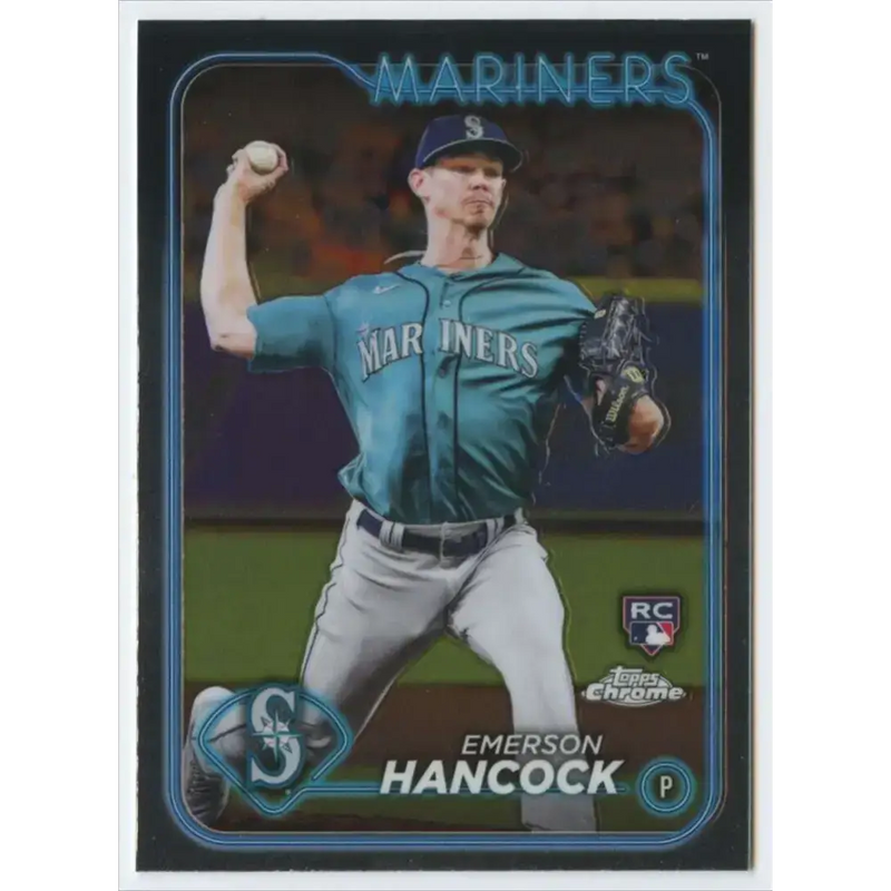 2024 Topps Chrome #245 Emerson Hancock NM-MT RC Rookie Seattle Mariners Baseball Card - Baseball Card Single