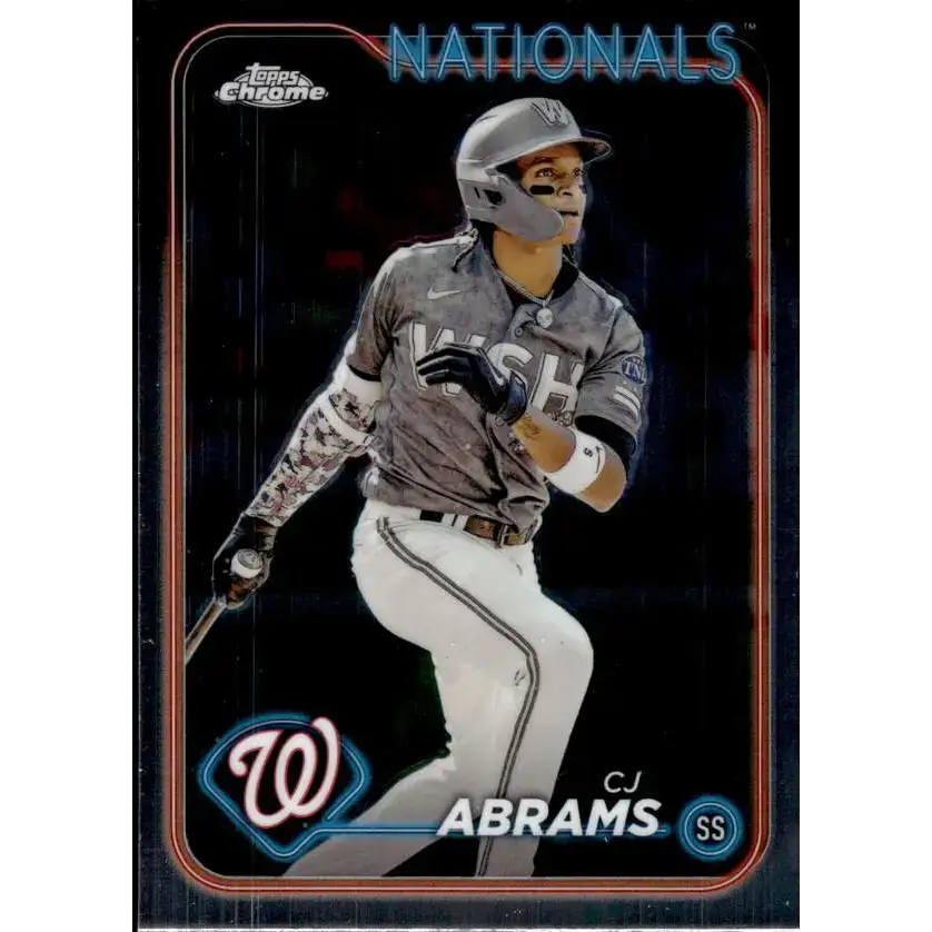 2024 Topps Chrome #247 CJ Abrams NM-MT Washington Nationals Baseball Card - Baseball Card Single