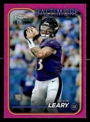 2024 Topps Chrome #248 Devin Leary Magenta Refractor #/399 - Football Card Single